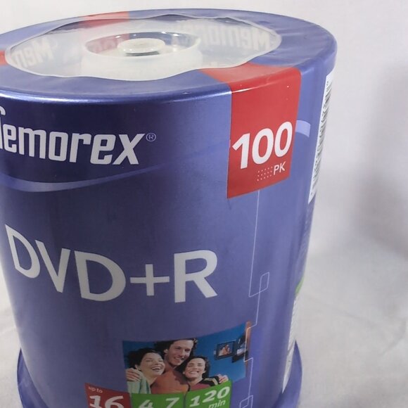 Memorex DVD+R 100 Pack 120 min 2008 4.7 GB 16x Spindle Recordable Blank Disc NEW - Picture 7 of 7